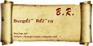 Buzgó Róza névjegykártya